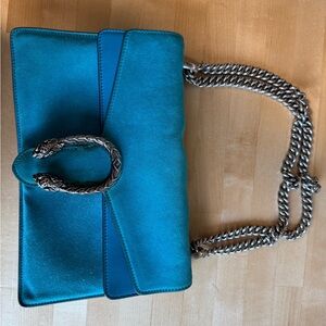 Gucci Blue Dionysus Bag with Chain Strap